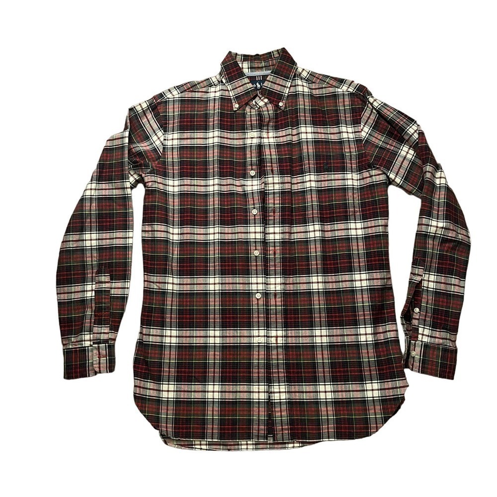 Ralph Lauren Men's Size Small Red Plain Button Down Shirt